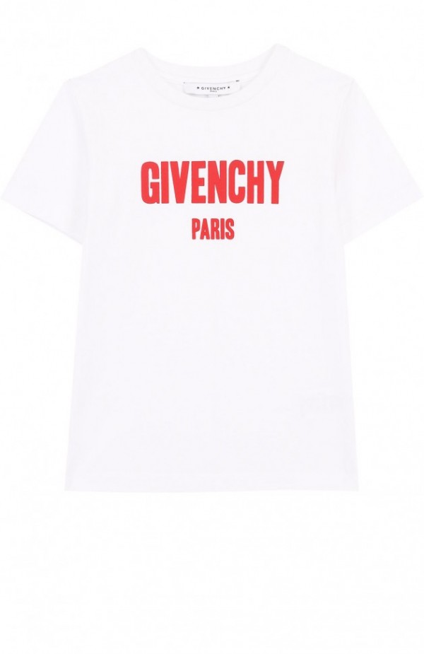 Хлопковая футболка с логотипом бренда