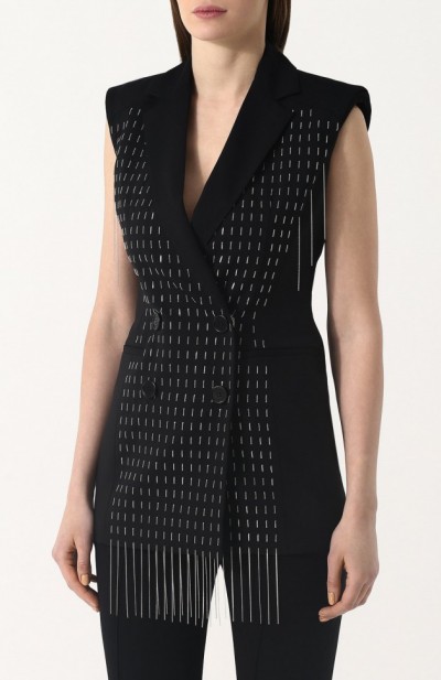 Двубортный шерстяной жилет