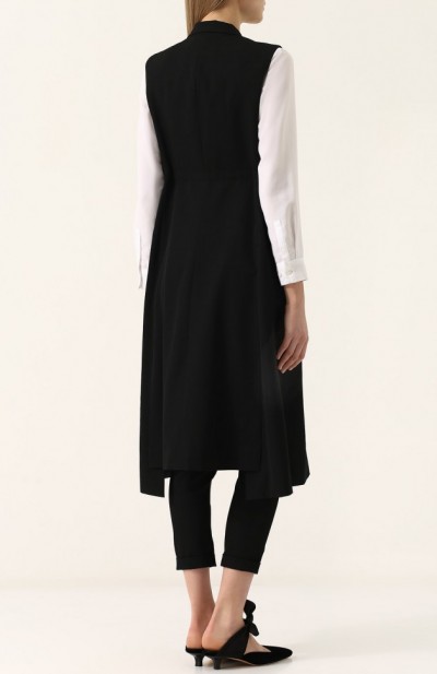 Удлиненный шерстяной жилет