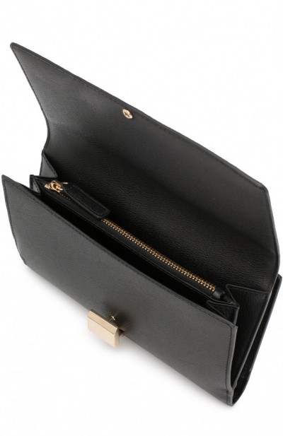 Кожаный кошелек с клапаном