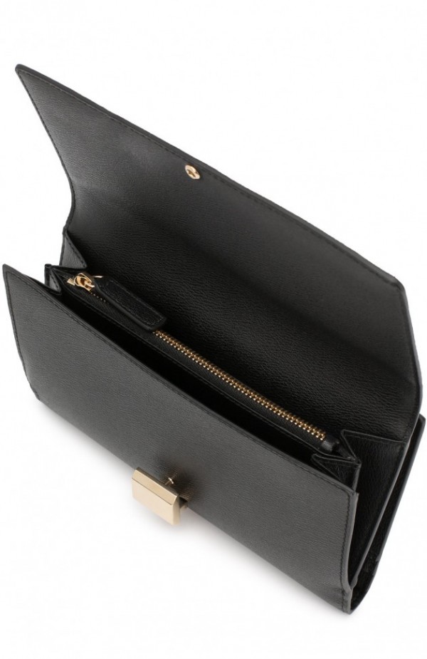 Кожаный кошелек с клапаном